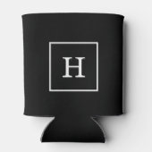 白黒枠イニシャルモノグラム 缶クーラー (裏面)