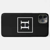 白黒枠イニシャルモノグラム Case-Mate iPhoneケース (裏面(横))