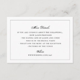 白黒枠エレガントモノグラ結婚ム エンクロージャーカード