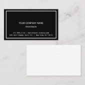 白黒枠付きモダンシンプルコンサルティング層 名刺 (正面/裏面)