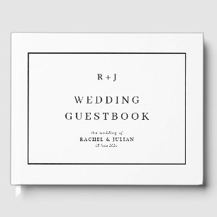 白黒枠結婚のゲストブック ゲストブック