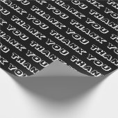 白黒柄ギフトありがとうござモダンう ラッピングペーパー (角)