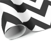 白黒柄シェブロン包み紙 ラッピングペーパー (ロールコーナー)