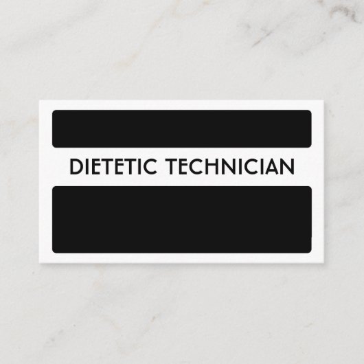 白黒栄養士の名刺 名刺 (正面)