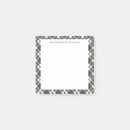 白黒格子模様の編集可能スティック ポストイット