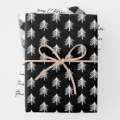 白黒格子模様クリスマス ラッピングペーパーシート (インサイチュ)