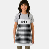 白黒格子状ジンジャーブレッドマンスモールエプロン エプロン (インサイチュ)
