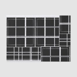 白黒格子縞のティッシュペーパー 薄葉紙