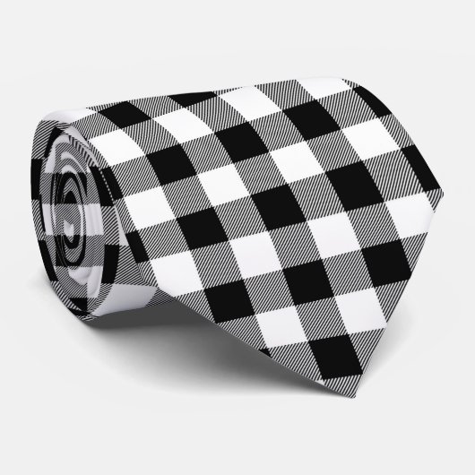 白黒格子   ネクタイ (ロール)