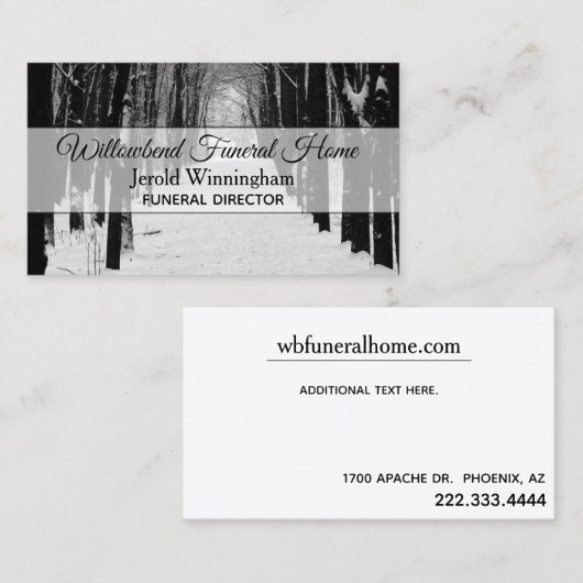 白黒森林写真 名刺 (正面/裏面)