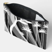 白黒植物プリント アクセサリーポーチ (見開き)