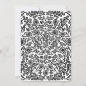 白黒植物学フローラ30歳の誕生日 招待状 (裏面)