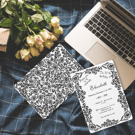 白黒植物学フローラ30歳の誕生日 招待状