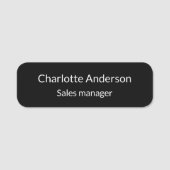 白黒業従業員 名札 (正面)