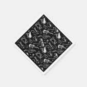 白黒楽器 スタンダードカクテルナプキン (角)