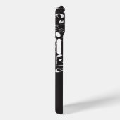 白黒楽音曲歌の木ポップ・アートの Case-Mate iPhoneケース (裏面 / 右)