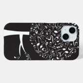 白黒楽音曲歌の木ポップ・アートの Case-Mate iPhoneケース (裏面 (横))