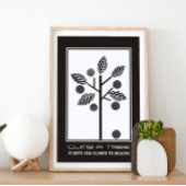 白黒様式樹やる気を起こさせるのポスター ポスター