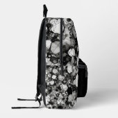 白黒模様アルコールイパーソナライズされたンク プリントバックパック (左)