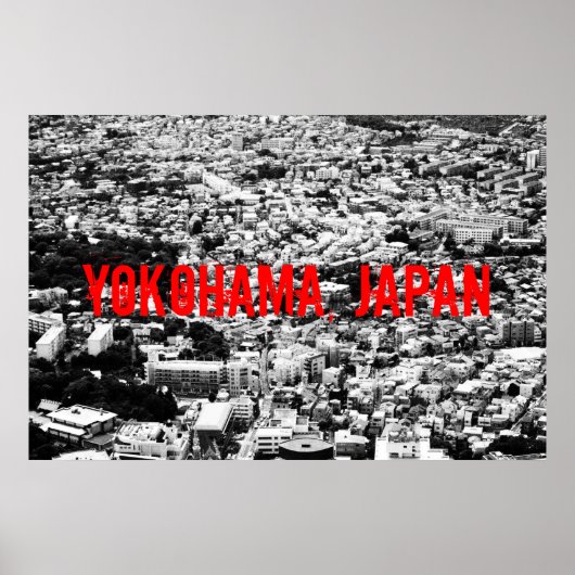 白黒横浜ポスター ポスター (正面)