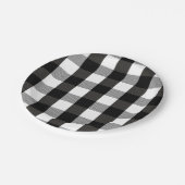 白黒樵の格子縞 ペーパープレート (アングル)