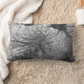 白黒樺の木 ランバークッション (ブランケット)