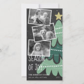 白黒歓喜の季節クリスマスフォトカード シーズンカード (正面)