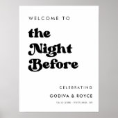 白黒歓迎スタイリッシュ前夜 ポスター (正面)