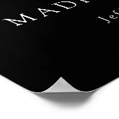 白黒歓迎モダン卒業式パーティー ポスター (角)