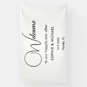 白黒歓迎結婚の背景 横断幕 (縦)