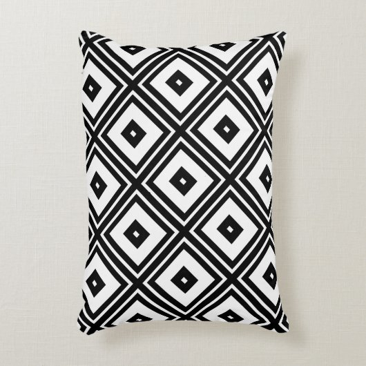 白黒正方形のアクセントの枕 アクセントクッション (正面(垂直))
