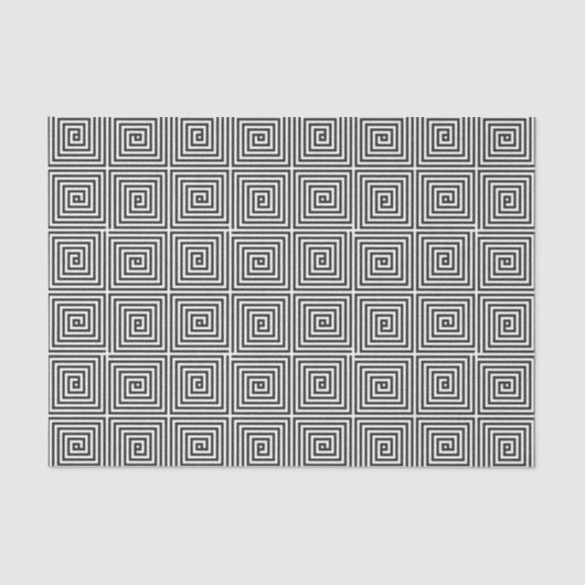 白黒正方形の継ぎ目が無く幾何学的なパターン 薄葉紙 (正面)