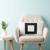 白黒正方形の設計 ランバークッション (椅子)