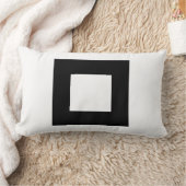 白黒正方形の設計 ランバークッション (ブランケット)