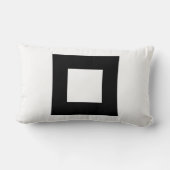 白黒正方形の設計 ランバークッション (裏面)