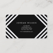 白黒正方形は幾何学的なミニマリストを並べます 名刺 (裏面)