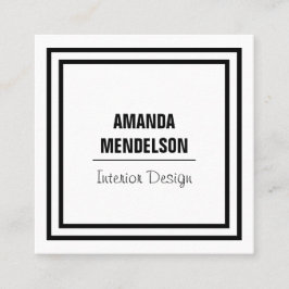 白黒正方形 スクエア名刺