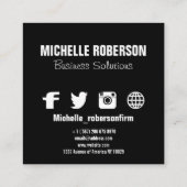 白黒正方形 スクエア名刺 (裏面)