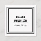 白黒正方形 スクエア名刺 (正面)