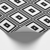 白黒正方形 ラッピングペーパー (角)