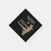 白黒武術アーツアーツ空手誕生日 スタンダードカクテルナプキン (角)