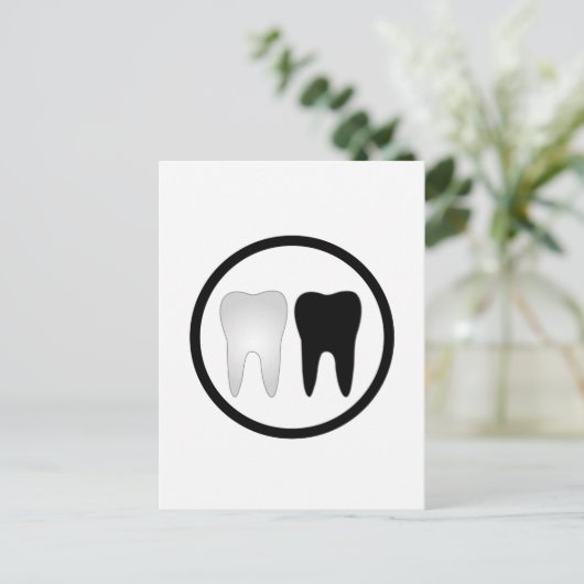 白黒歯 ポストカード (スタンド正面)