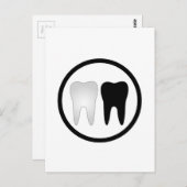 白黒歯 ポストカード (正面/裏面)