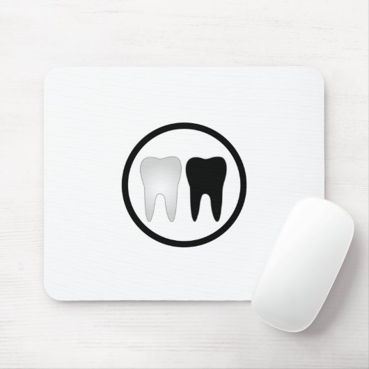 白黒歯 マウスパッド (マウス)
