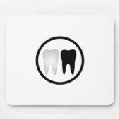 白黒歯 マウスパッド (正面)