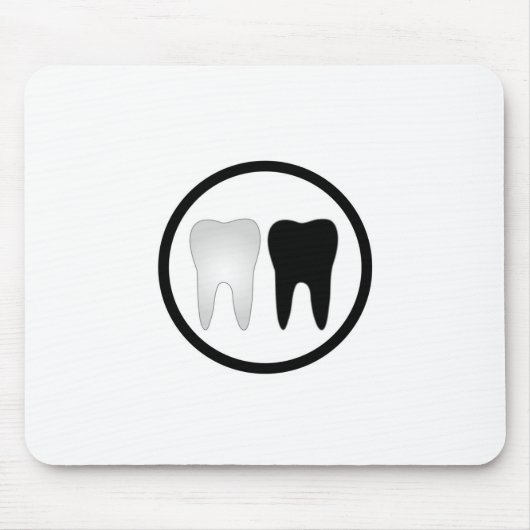 白黒歯 マウスパッド (正面)