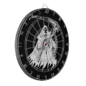 白黒死神の投げ矢板 ダーツボード (正面左)