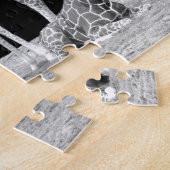 白黒母およびベビーのキリン ジグソーパズル (側面)