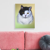白黒毛猫 キャンバスプリント (インサイチュ (リビング))