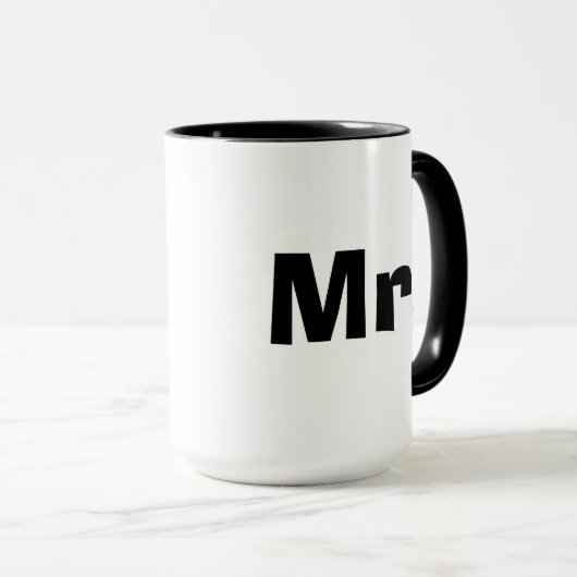 白黒氏および夫人マグ- マグカップ (正面右)